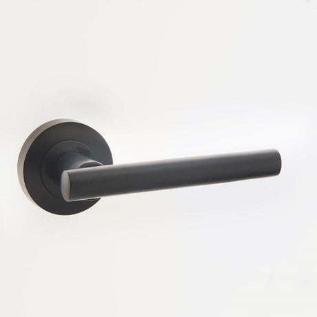 High quality image of Frelan - Petra Black Door Handles Sku. JMB508