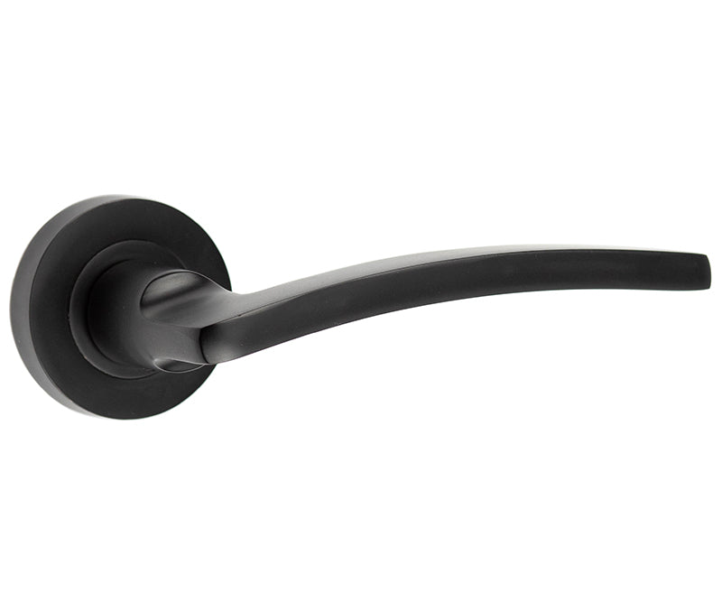 High quality image of Frelan - Nero Noir Lever Black Door Handle Sku. JMB700