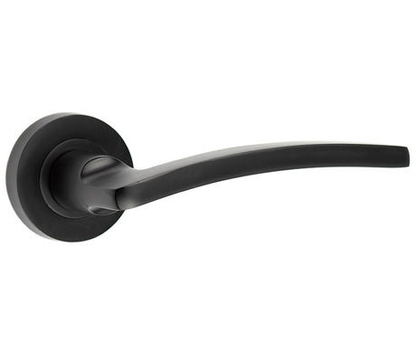 High quality image of Frelan - Nero Noir Lever Black Door Handle Sku. JMB700