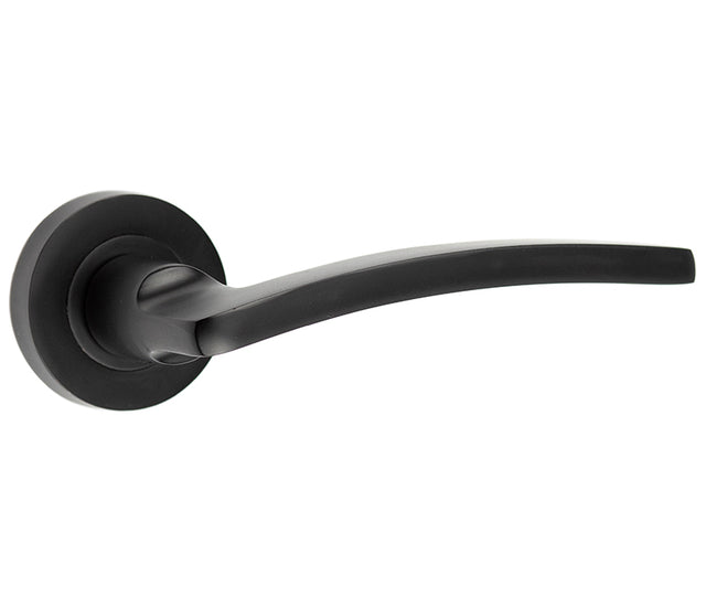 High quality image of Frelan - Nero Noir Lever Black Door Handle Sku. JMB700