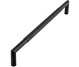 High quality image of Frelan - Nero Mitred Knurled Pull handles B/T Fixing 425x19mm Black Sku. JMB8