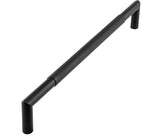High quality image of Frelan - Nero Mitred Knurled Pull handles B/T Fixing 425x19mm Black Sku. JMB8