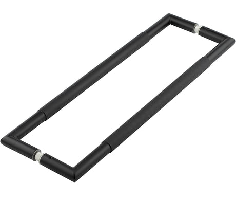 High quality image of Frelan - Nero Mitred Knurled Pull handles B/B Fixing 425x19mm Black Sku. JMB9