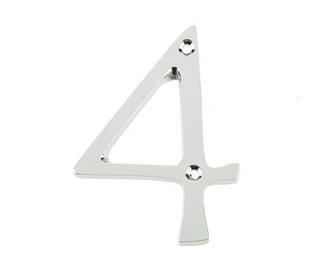 High quality image of Frelan - 75mm PC Screwfix numeral 4 | Sku. jnpc-4 | available to order from Trade Door Handles in Kendal.