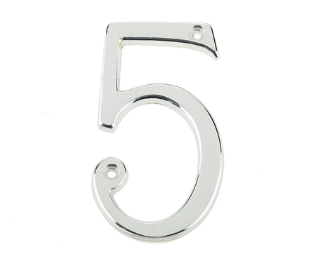 High quality image of Frelan - 75mm PC Screwfix numeral 5 | Sku. jnpc-5 | available to order from Trade Door Handles in Kendal.