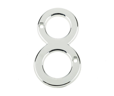 High quality image of Frelan - 75mm PC Screwfix numeral 8 | Sku. jnpc-8 | available to order from Trade Door Handles in Kendal.