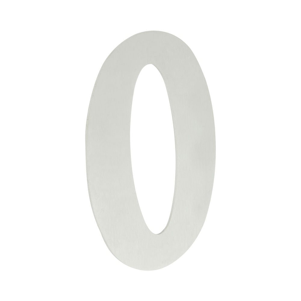 High quality image of Frelan - 150mm Numerals SSS Finish 150mm Satin Stainless Steel No. 0 Sku. JNSS-0