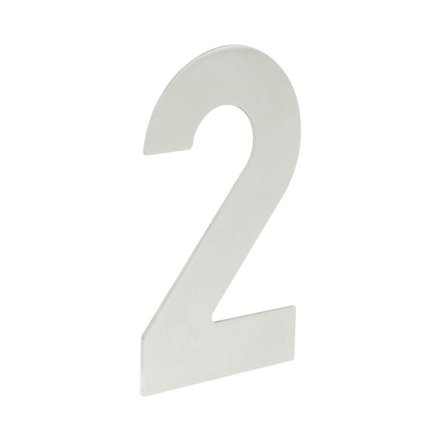 High quality image of Frelan - 150mm Numerals SSS Finish 150mm Satin Stainless Steel No. 2 Sku. JNSS-2