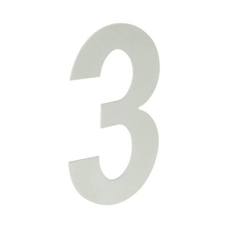 High quality image of Frelan - 150mm Numerals SSS Finish 150mm Satin Stainless Steel No. 3 Sku. JNSS-3