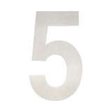 High quality image of Frelan - 150mm No.5 Numeral - Grade 304 Satin Stainless Steel | Sku. fh-jnss-5 | Trade Door Handles.