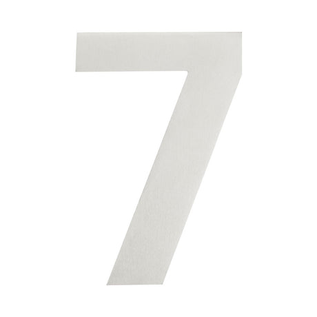 High quality image of Frelan - 150mm No.7 Numeral - Grade 304 Satin Stainless Steel | Sku. fh-jnss-7 | Trade Door Handles.