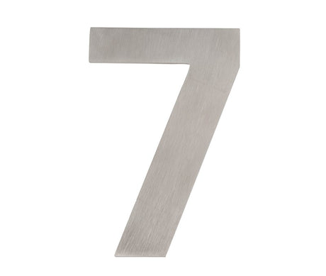 This is an image showing the Frelan - 150mm No.7 Numeral - Grade 304 Satin Stainless Steel available to order from Trade Door Handles in Kendal