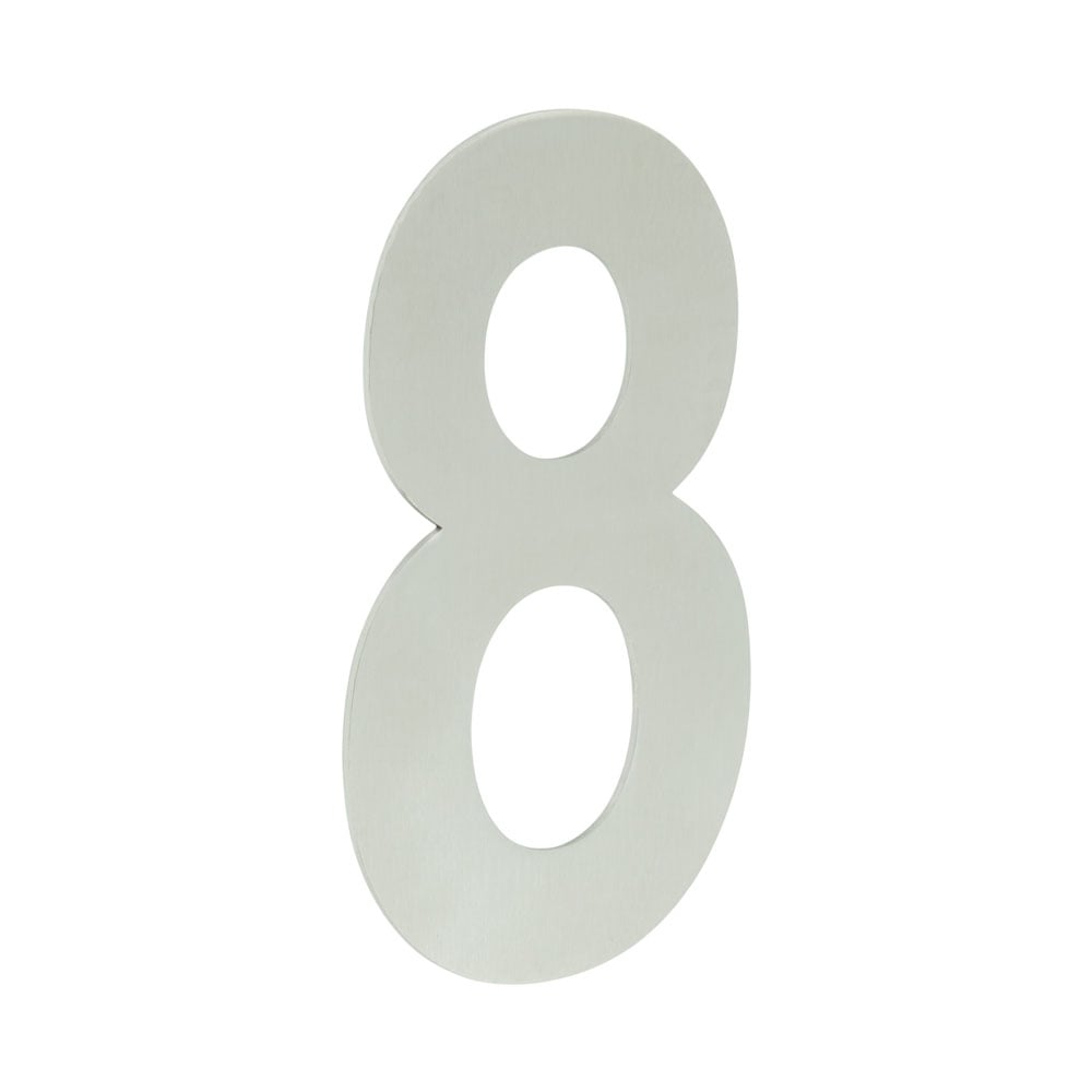 High quality image of Frelan - 150mm Numerals SSS Finish 150mm Satin Stainless Steel No. 8 Sku. JNSS-8