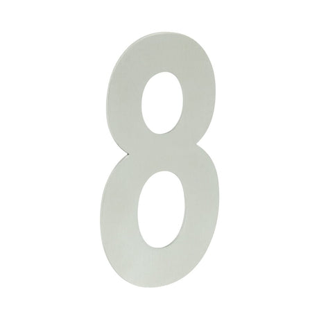 High quality image of Frelan - 150mm Numerals SSS Finish 150mm Satin Stainless Steel No. 8 Sku. JNSS-8