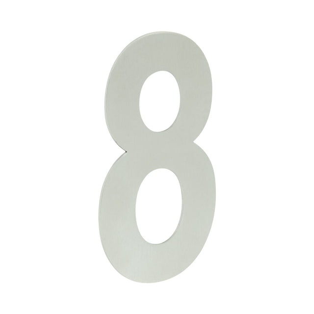 High quality image of Frelan - 150mm Numerals SSS Finish 150mm Satin Stainless Steel No. 8 Sku. JNSS-8
