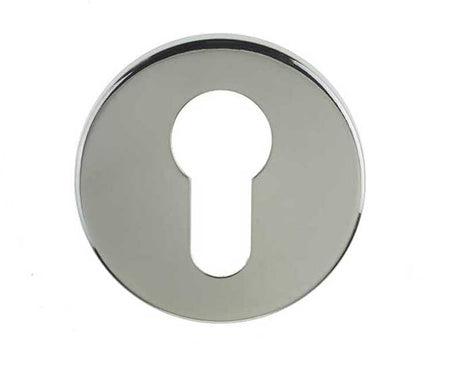 This is an image showing the Frelan - Euro Profile Escutcheon 52mm x 5mm - Grade 304 Polished Stainless Steel available to order from Trade Door Handles in Kendal