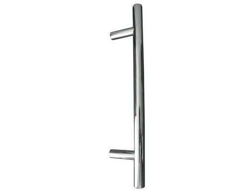 This is an image showing the Frelan - T Bar Cabinet Handle 156mm (96mm Centres) - Grade 202 Polished Stainles available to order from Trade Door Handles in Kendal