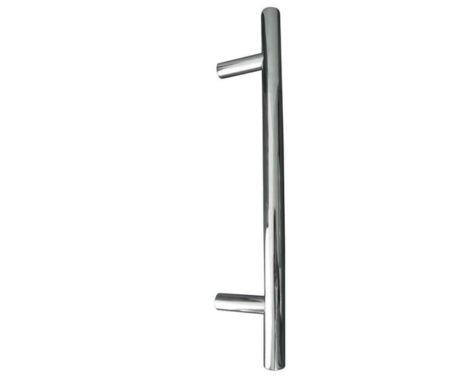 This is an image showing the Frelan - T Bar Cabinet Handle 188mm (128mm Centres) - Grade 202 Polished Stainle available to order from Trade Door Handles in Kendal