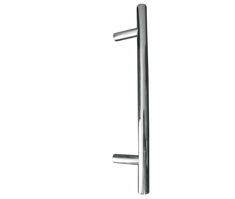 This is an image showing the Frelan - T Bar Cabinet Handle 220mm (160mm Centres) - Grade 202 Polished Stainle available to order from Trade Door Handles in Kendal