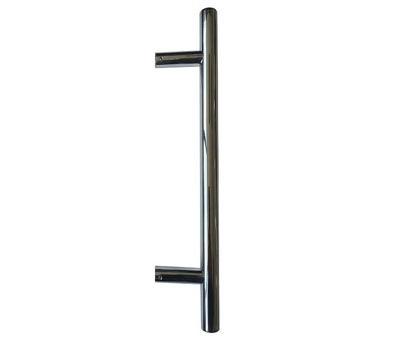 This is an image showing the Frelan - Bolt Through Guardsman Pull Handle 750x25mm (650mm Centres) - Grade 304 available to order from Trade Door Handles in Kendal