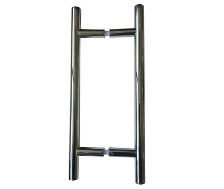 This is an image showing the Frelan - Back to Back Guardsman Pull Handle 1000x25mm (900mm Centres) - Grade 30 available to order from Trade Door Handles in Kendal