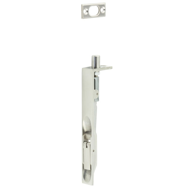 This is an image showing the Frelan - Square Profile Lever Action Flush Bolts 150x20mm - Grade 304 Polished S available to order from Trade Door Handles in Kendal