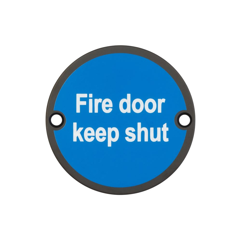 High quality image of Frelan - Stainless Steel Fire Door Keep Shut 75mm Black Sku. JS100MB