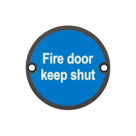 High quality image of Frelan - Stainless Steel Fire Door Keep Shut 75mm Black Sku. JS100MB