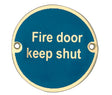 High quality image of Frelan - Stainless Steel Fire Door Keep Shut 75mm Polished Brass Sku. JS100PB
