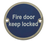 High quality image of Frelan - Stainless Steel Fire Door Locked 75mm Polished Stainless Steel Sku. JS101PSS