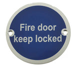 High quality image of Frelan - Stainless Steel Fire Door Locked 75mm Satin Anodised Aluminium Sku. JS101SAA