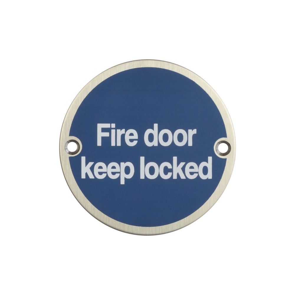 High quality image of Frelan - Stainless Steel Fire Door Locked 75mm Satin Stainless Steel Sku. JS101SSS