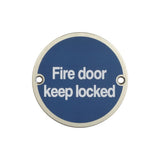 High quality image of Frelan - Stainless Steel Fire Door Locked 75mm Satin Stainless Steel Sku. JS101SSS