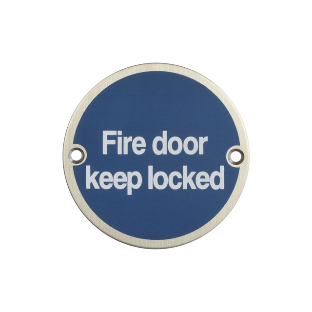High quality image of Frelan - Stainless Steel Fire Door Locked 75mm Satin Stainless Steel Sku. JS101SSS