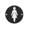 High quality image of Frelan - Stainless Steel Female Symbol 75mm Black Sku. JS103MB