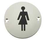 High quality image of Frelan - Stainless Steel Female Symbol 75mm Satin Anodised Aluminium Sku. JS103SAA
