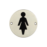 High quality image of Frelan - Stainless Steel Female Symbol 75mm Satin Stainless Steel Sku. JS103SSS