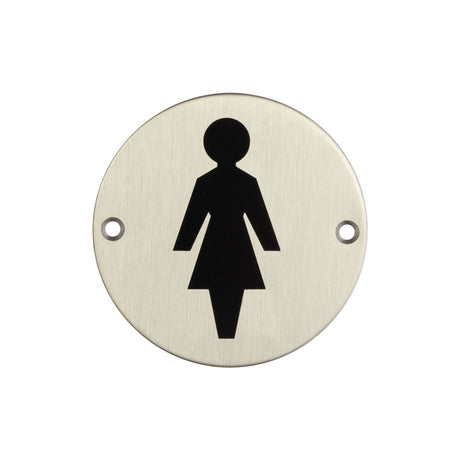 High quality image of Frelan - Stainless Steel Female Symbol 75mm Satin Stainless Steel Sku. JS103SSS