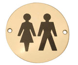 High quality image of Frelan - Stainless Steel Unisex Symbol 75mm Polished Brass Sku. JS105PB