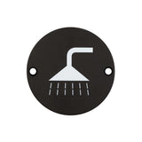 High quality image of Frelan - Stainless Steel Shower Symbol 75mm Black Sku. JS106MB