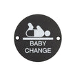 High quality image of Frelan - Stainless Steel Baby Change Symbol 75mm Black Sku. JS107MB