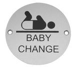 High quality image of Frelan - Stainless Steel Baby Change Symbol 75mm Satin Anodised Aluminium Sku. JS107SAA