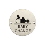 High quality image of Frelan - Stainless Steel Baby Change Symbol 75mm Satin Stainless Steel Sku. JS107SSS