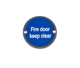 High quality image of Frelan - Stainless Steel Fire Door Keep Clear 75mm Polished Stainless Steel Sku. JS108PSS