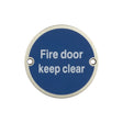 High quality image of Frelan - Stainless Steel Fire Door Keep Clear 75mm Satin Stainless Steel Sku. JS108SSS