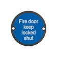 High quality image of Frelan - Stainless Steel Fire Door Keep Locked Shut 75mm Black Sku. JS109MB