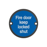High quality image of Frelan - Stainless Steel Fire Door Keep Locked Shut 75mm Black Sku. JS109MB