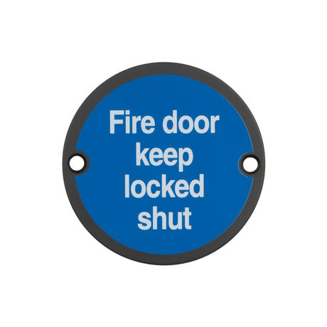 High quality image of Frelan - Stainless Steel Fire Door Keep Locked Shut 75mm Black Sku. JS109MB