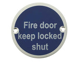 High quality image of Frelan - Stainless Steel Fire Door Keep Locked Shut 75mm Satin Anodised Aluminium Sku. JS109SAA