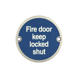 High quality image of Frelan - Stainless Steel Fire Door Keep Locked Shut 75mm Satin Stainless Steel Sku. JS109SSS